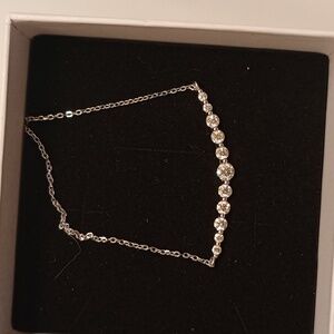 2 and a half carat moissanite sterling silver necklace
